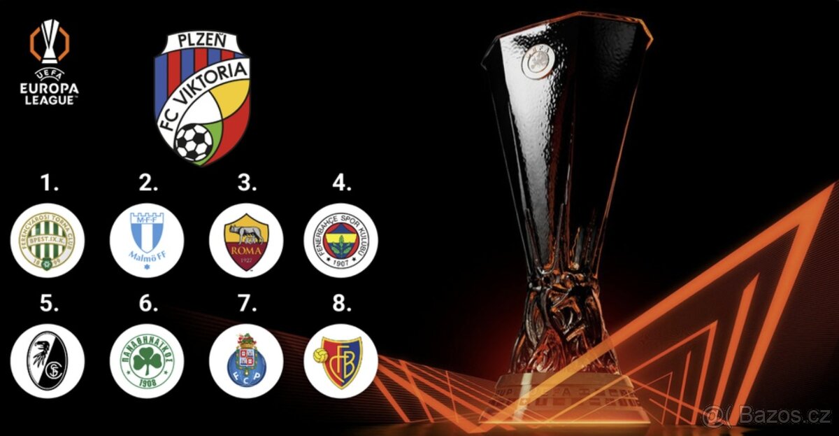 Vstupenky FC Viktoria Plzeň : FC Porto T9, řada 10