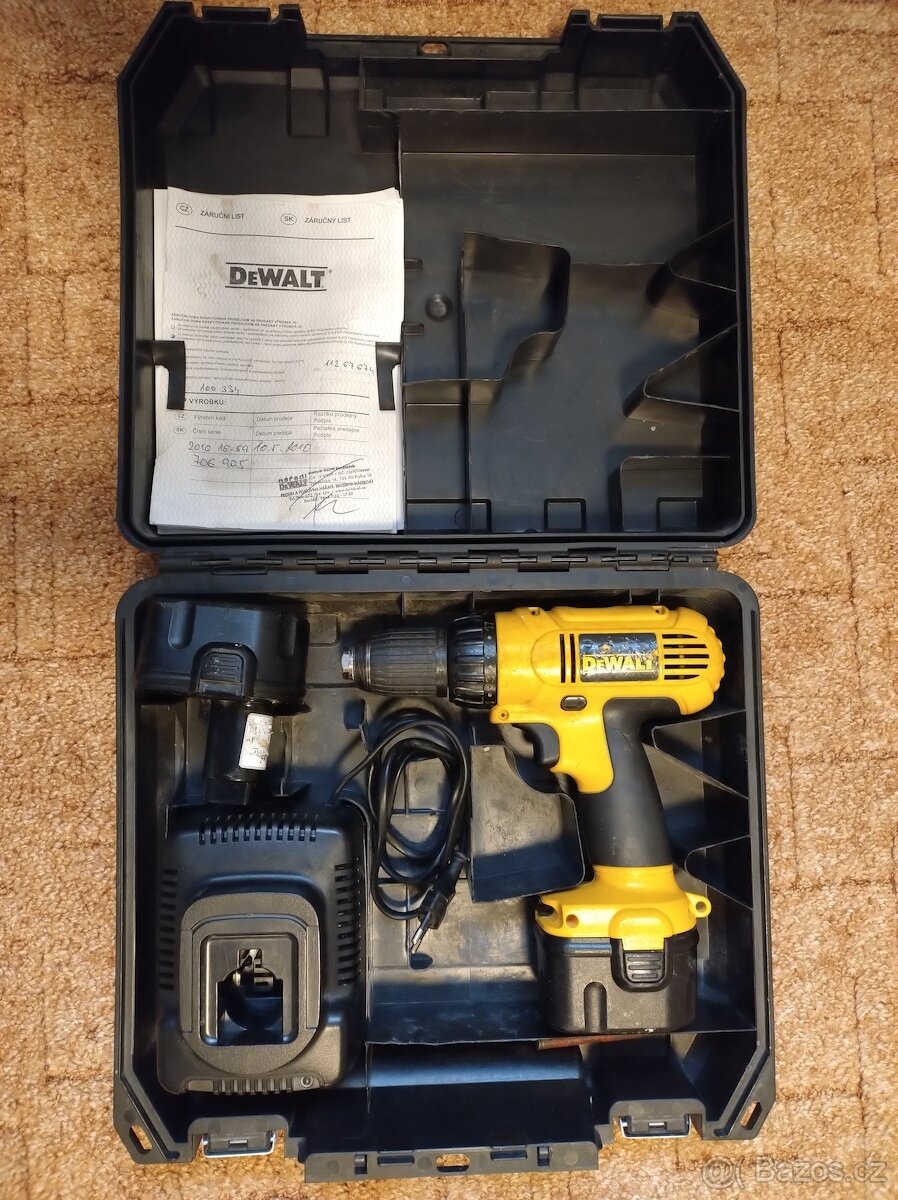 DeWALT DC756 aku vrtačka/šroubovák, 2xbat, dobíječka,kufr