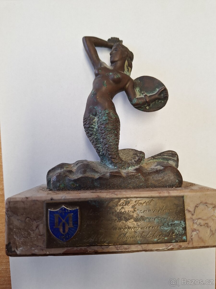 Bronz socha mořská víla warschawska