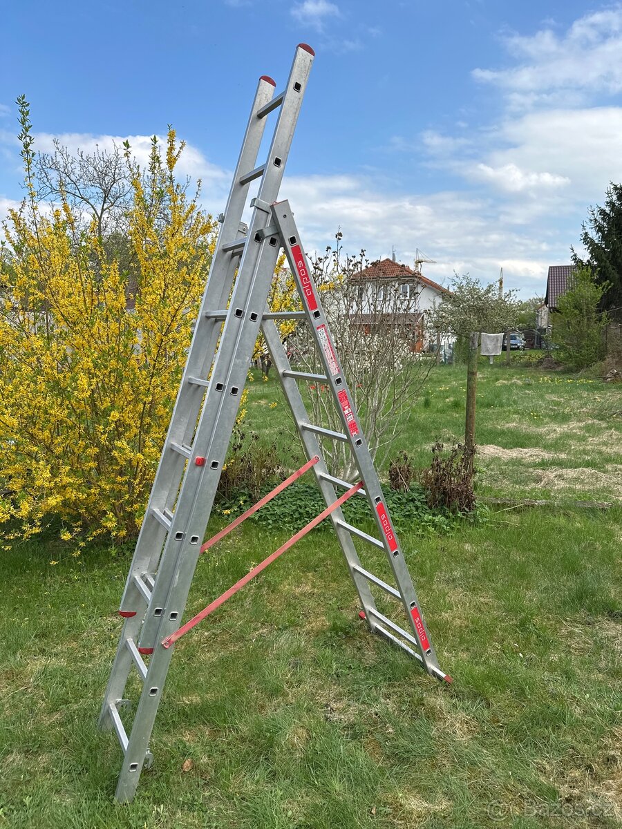 Žebřík Alpos 3x8 - 44- 08, 4,90 m 12,5 kg