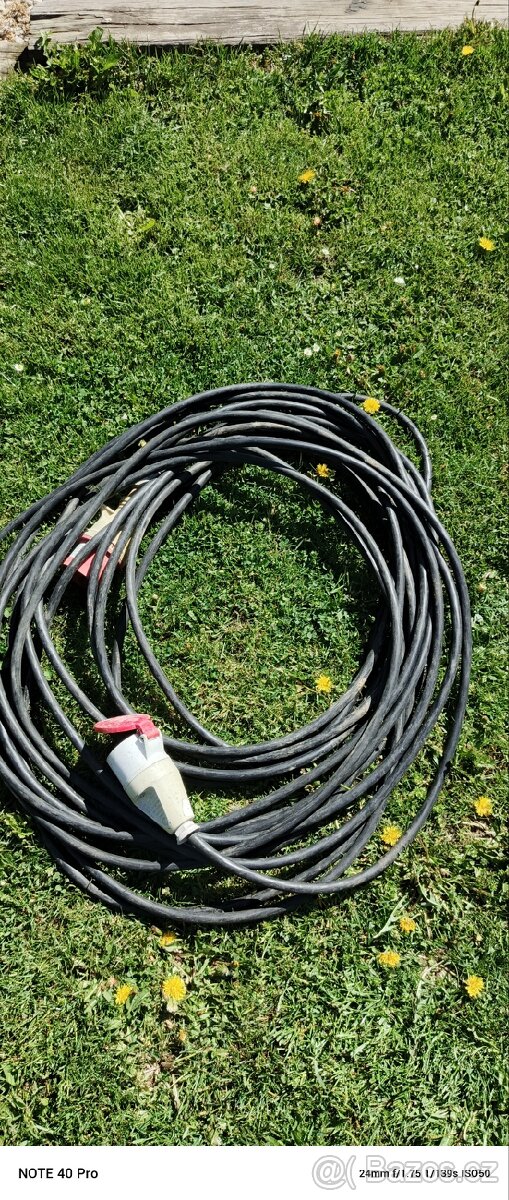 Elektro prodlužovací kabel 30m 380v,rozvaděč, jističe