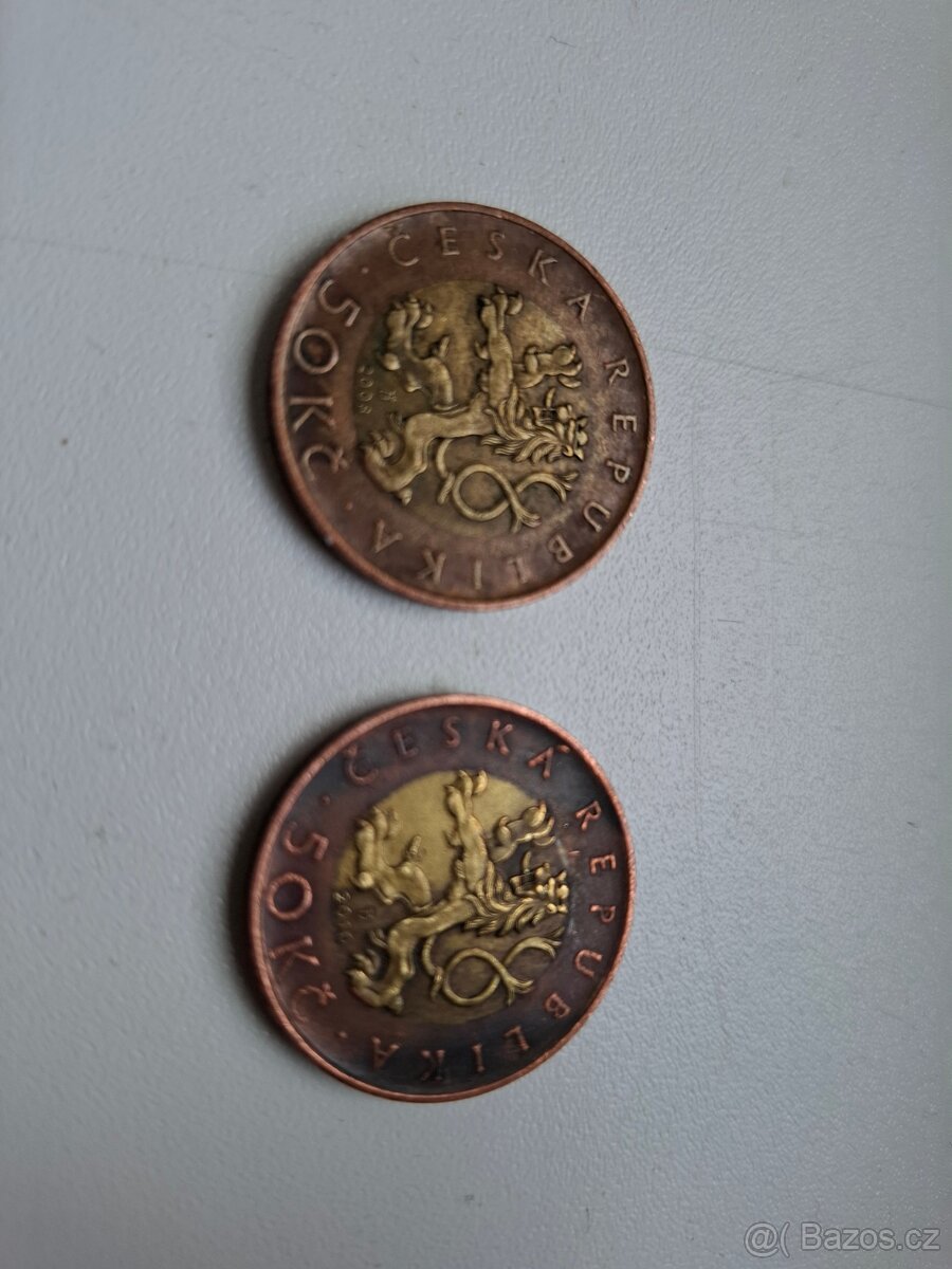 50 korunové mince