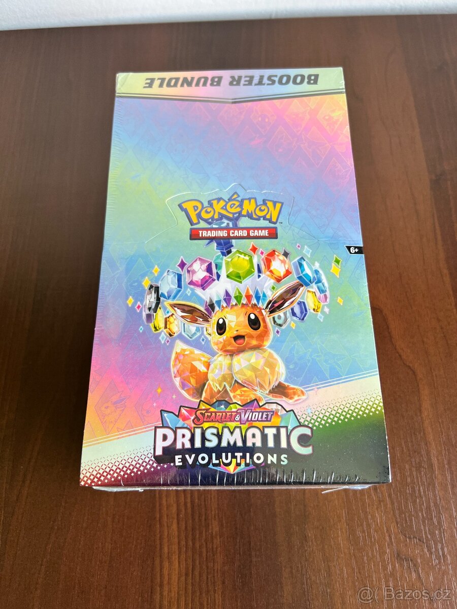 Pokémon Prismatic evolutions booster bundle display