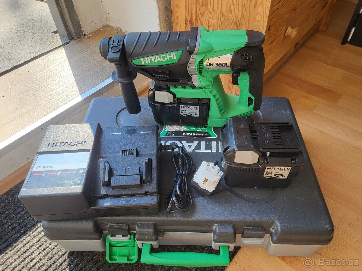 Aku vrtaci kladivo - Hitachi DH36DL 2x 36 V 2,6 Ah