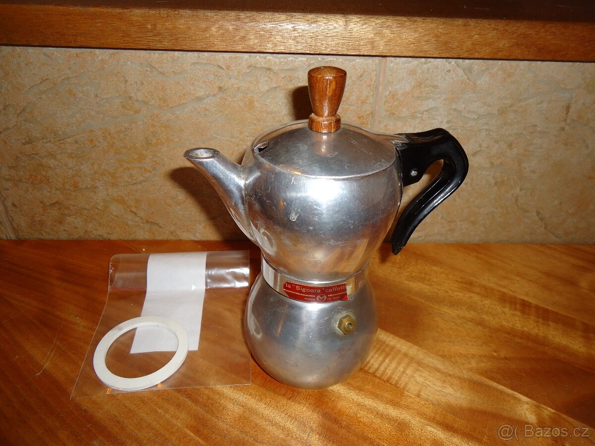 Moka konvice / konvička retro Signora, Itálie