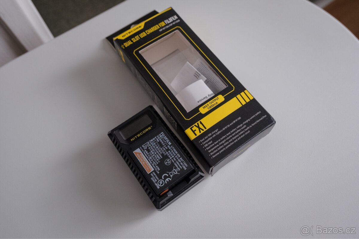 FUJIFILM baterie NP-W126s + Nabíječka Nitecore Dual Slot USB