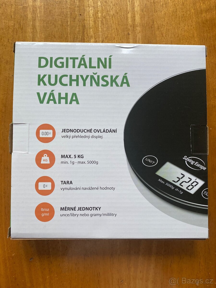 Kuchyňská váha elektronická digitální nová. Vynulování