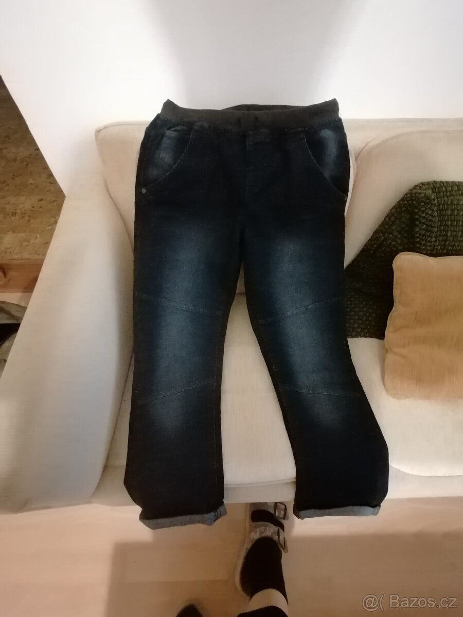 Džíny do gumy v pase vel. 164 pro kluka