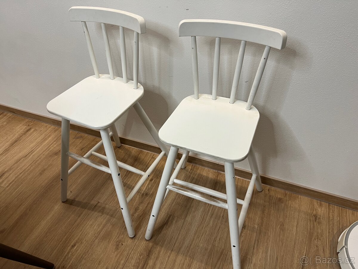 Dětská židle, bílá