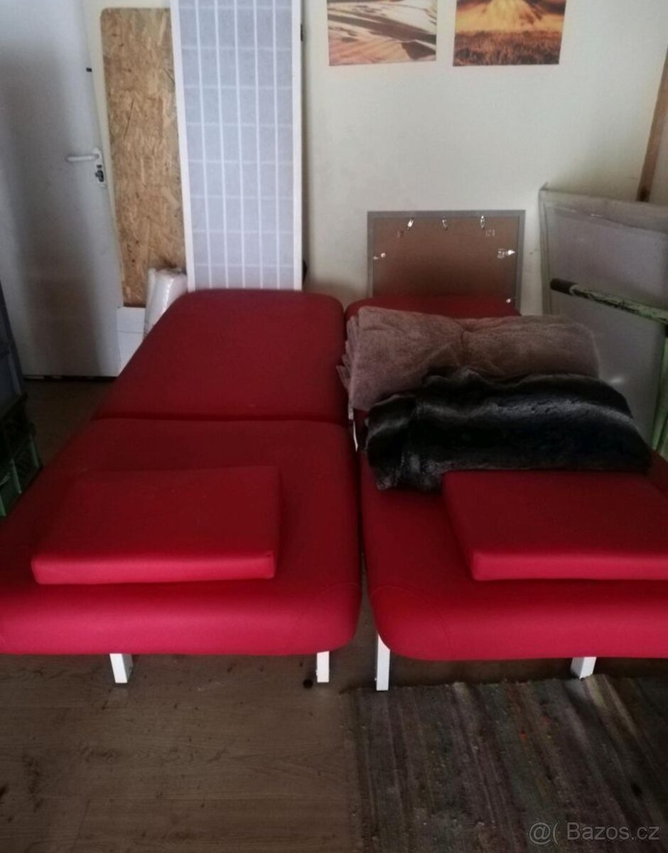 Elektrické Masážní lehátko AKCE červené 2 motory