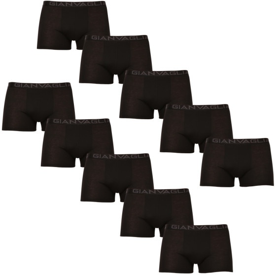 Nové 10PACK pánské boxerky Gianvaglia černé - Velikost L