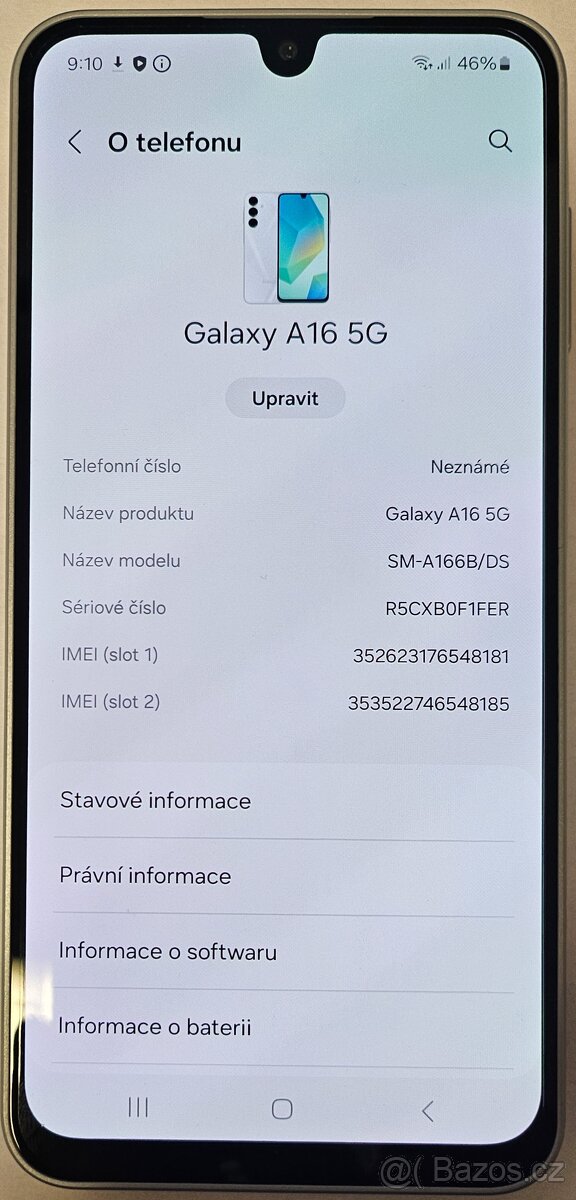 Samsung Galaxy A16 5G 4/128 GB, komplet, top stav