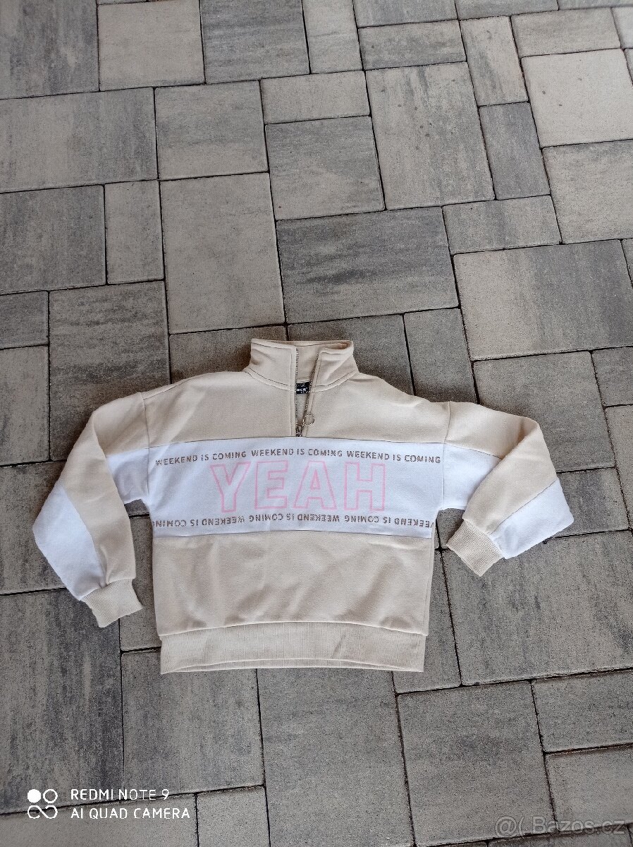 Dívčí crop-top mikina 146/152