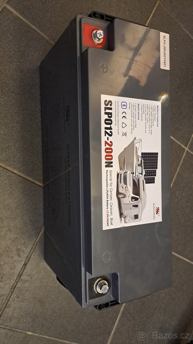 LiFePO4 Baterie 12V/200Ah, SLPO12-200N HC200A Sunstone Power