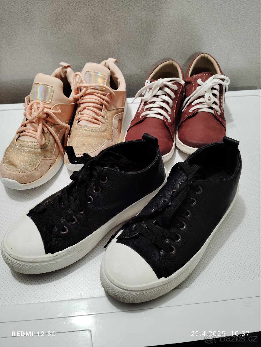 3x tenisky vel.36,