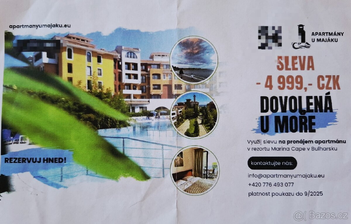Poukaz na ubytování Bulharsko
