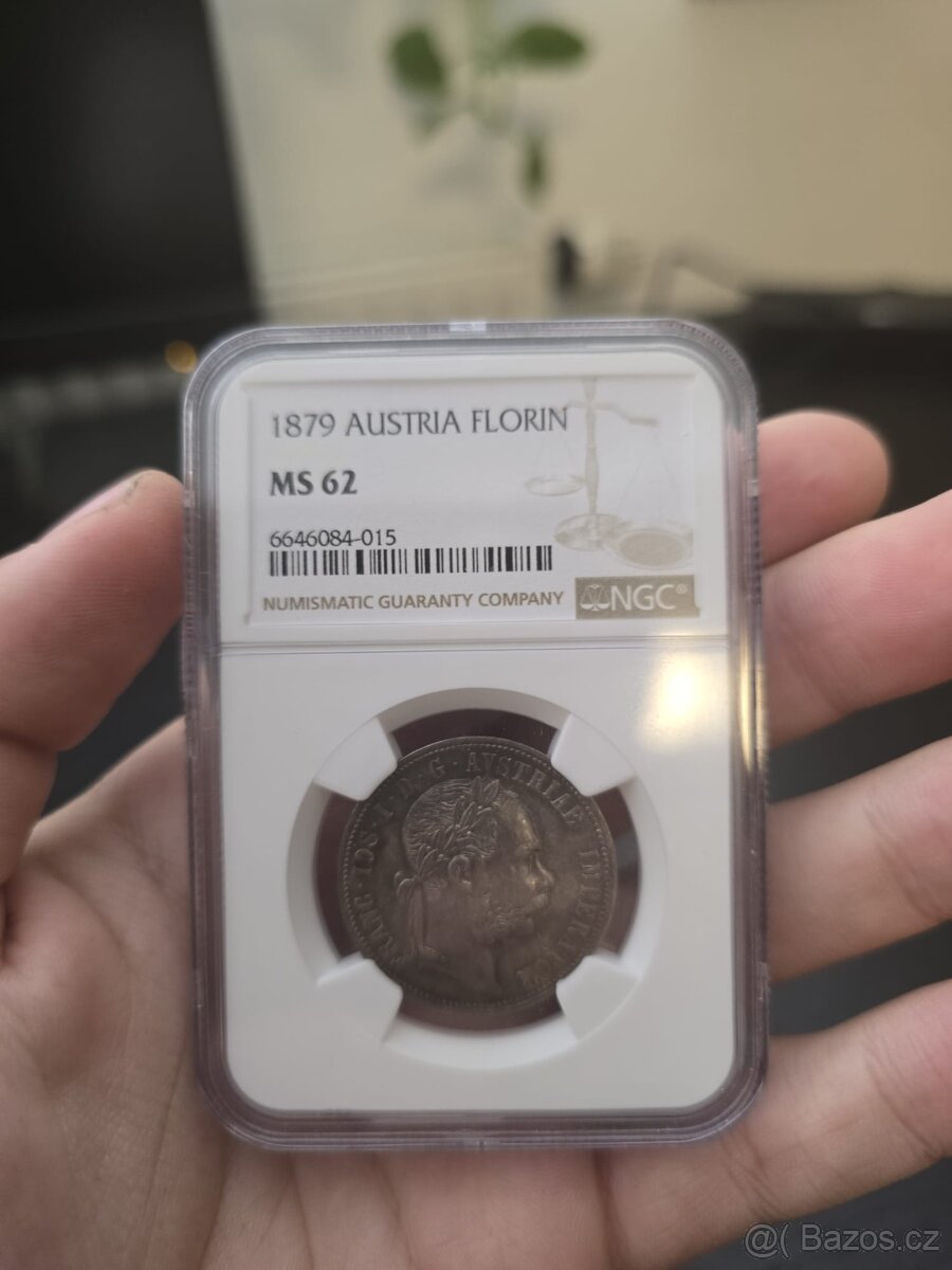 Rakouský Florin 1879 Rakousko-Uherská stříbrná mince