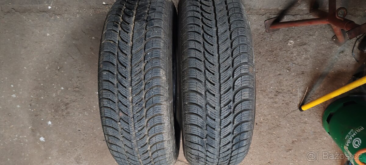 2 zimní pneumatiky SAVA 195/65R15 91T 7,00mm