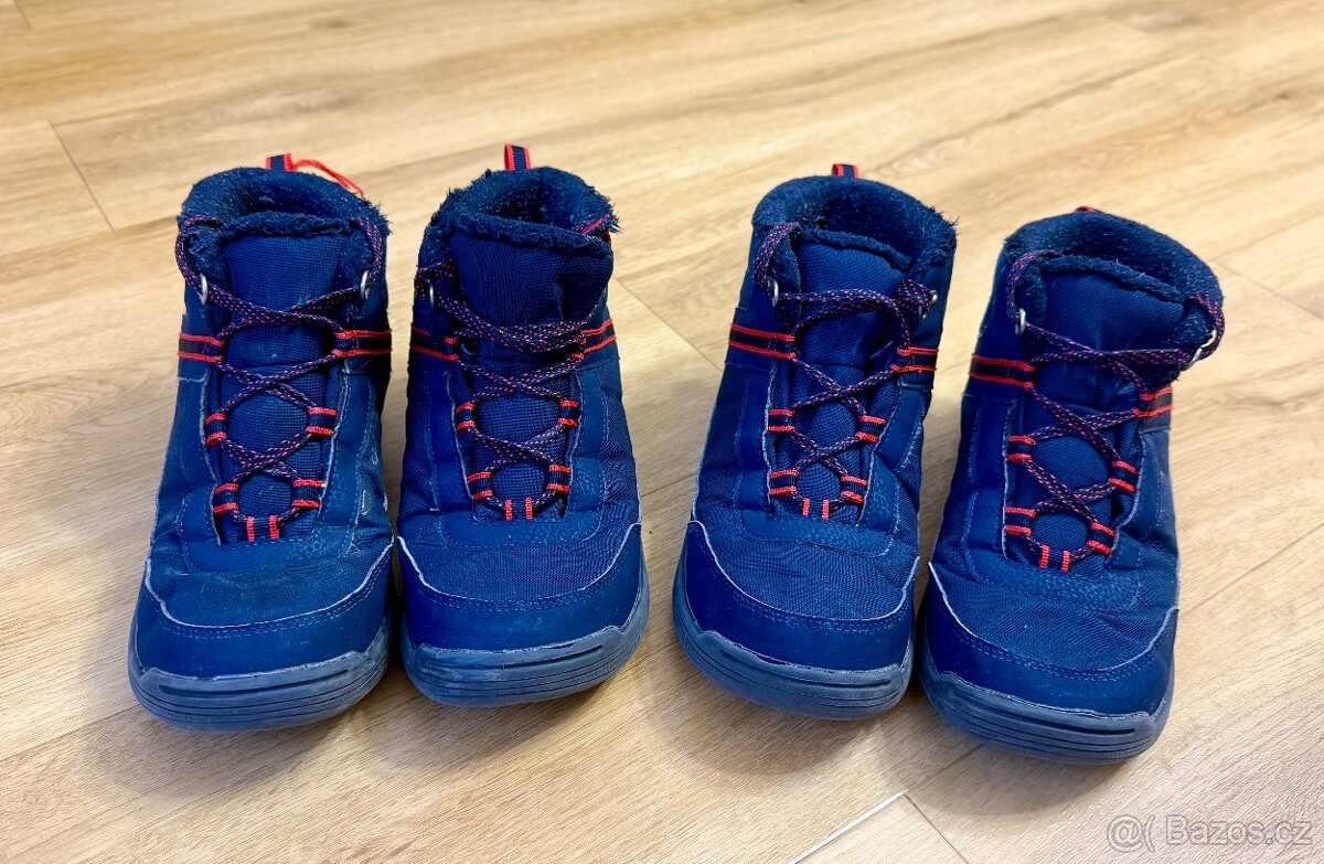 2x zimní boty vel. 38 nejen pro dvojčata
