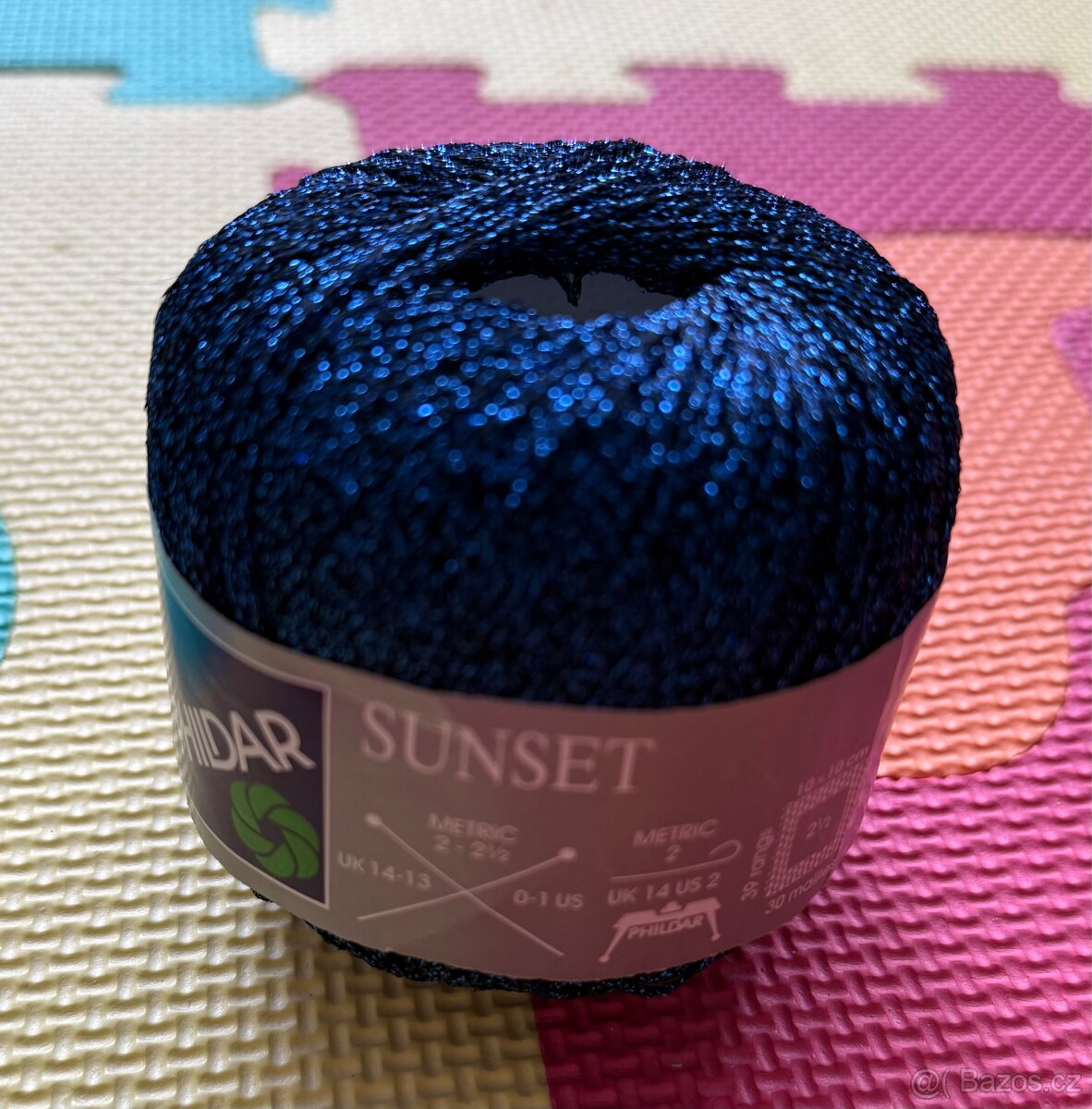 Pletací příze modrá