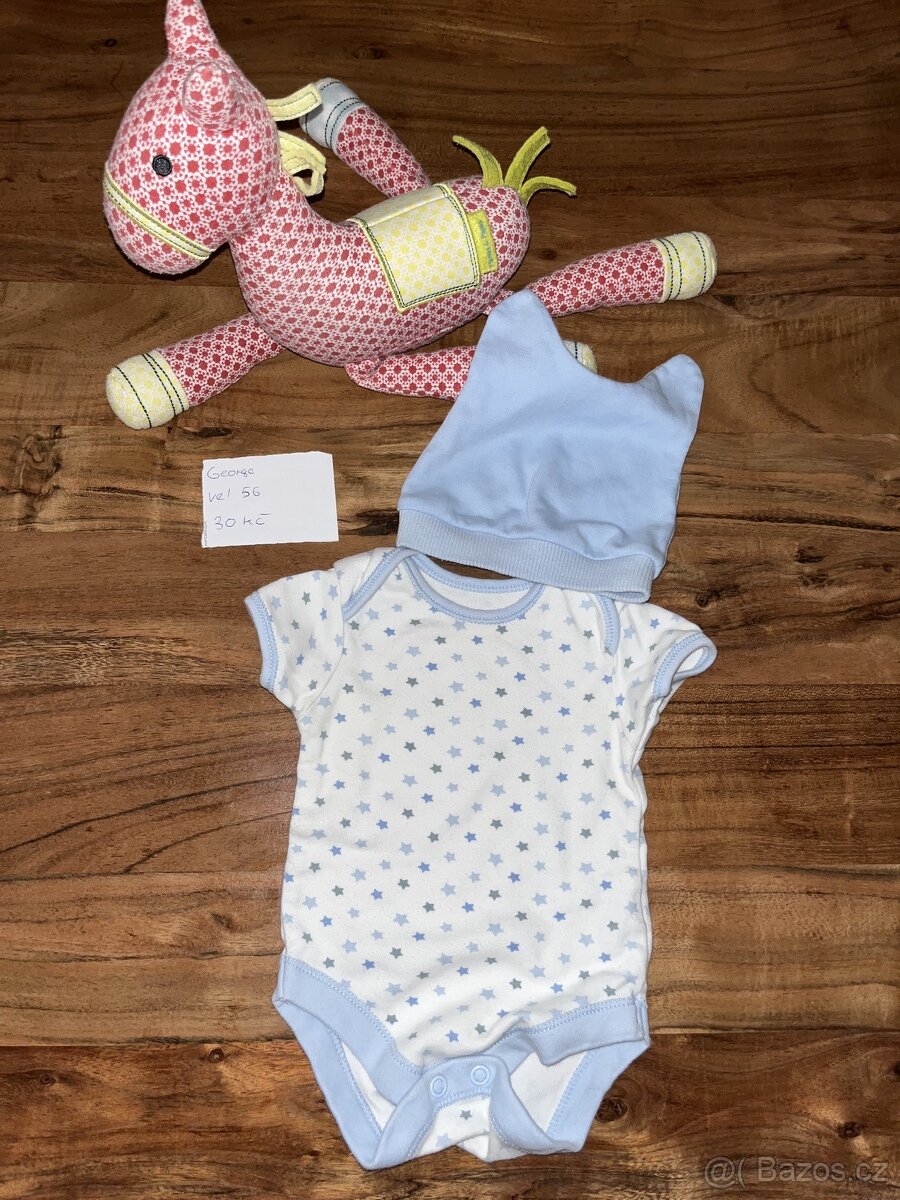 Letni bodycko + cepicka vel 56 top stav George