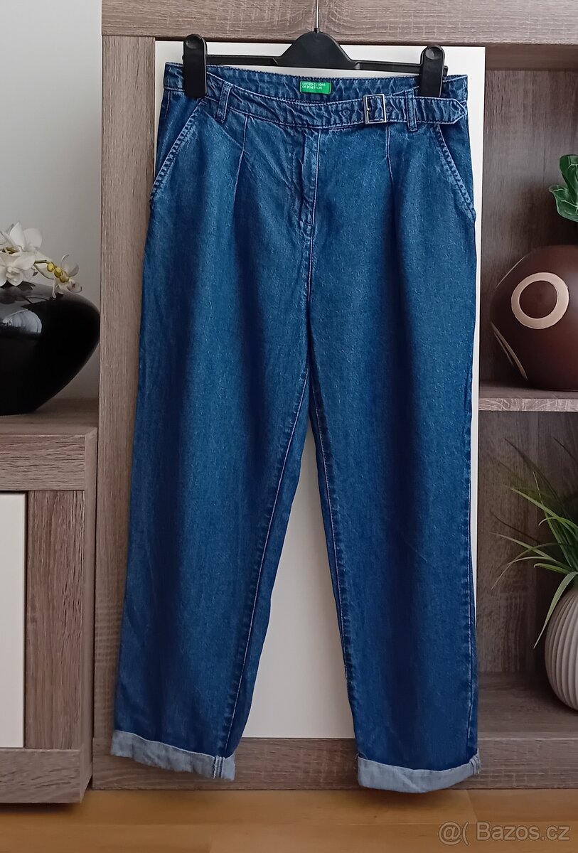 Benetton dámské lehké džínové kalhoty vel. S