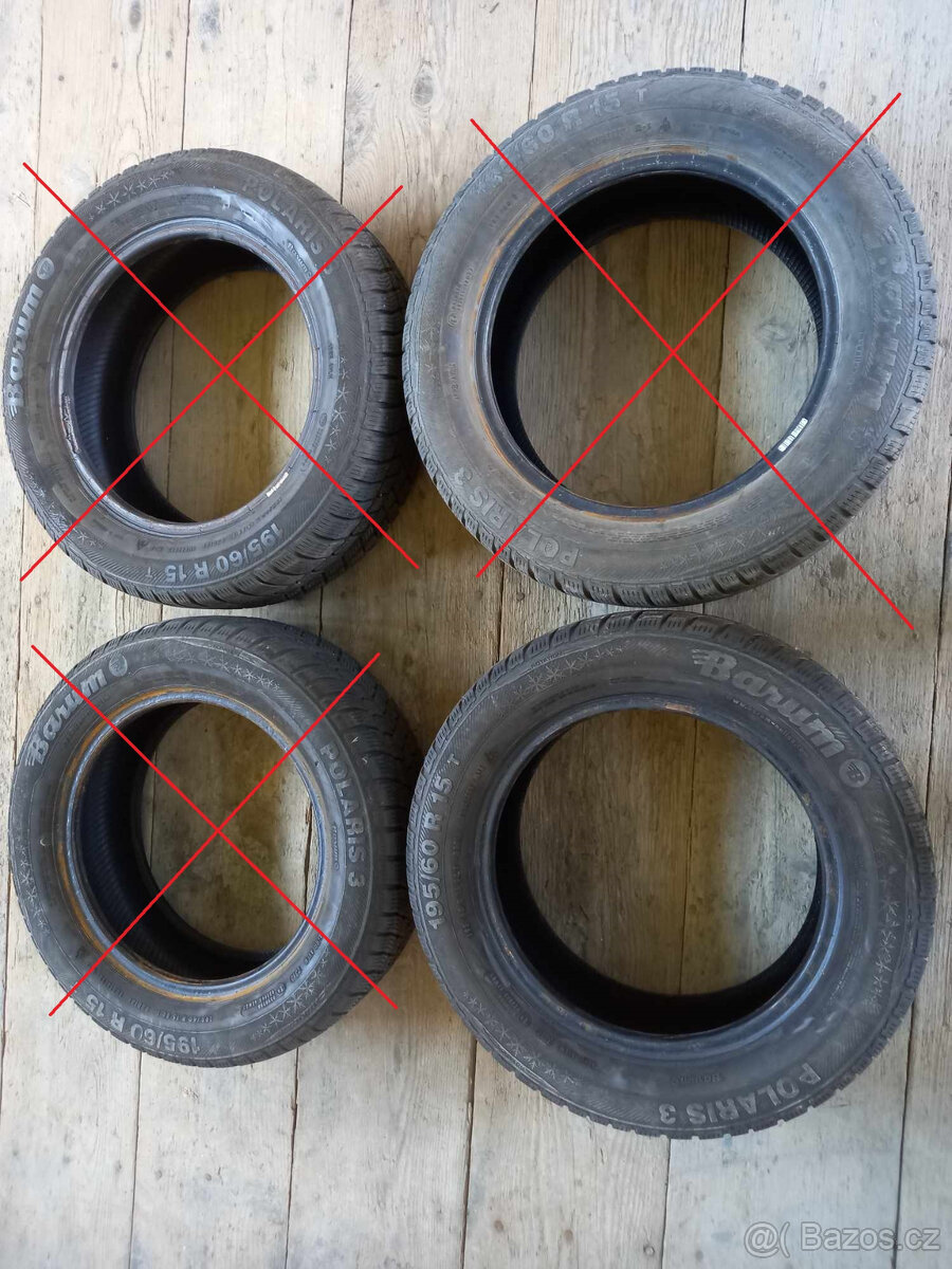 Zimní pneu 195/60/15 - 1ks