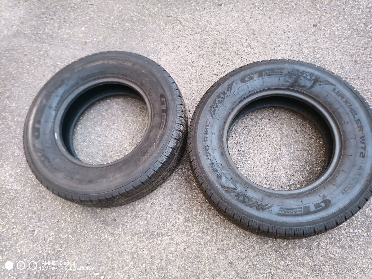 Pneumatiky 225/75 R16 C GT radial vzorek 6mm