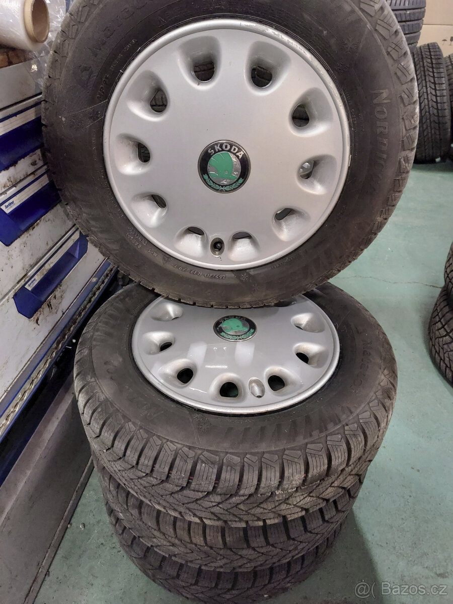 Kompletní kola 13" na Škoda Felicia zimní