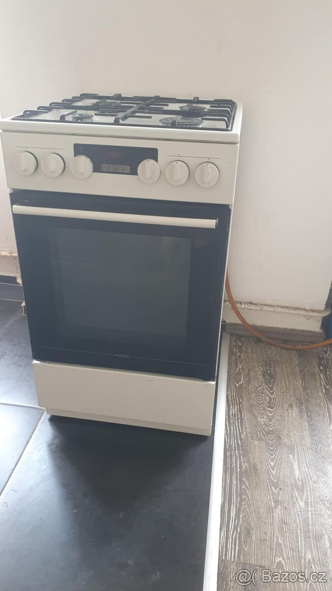Kombi sporák Mora - pb + nové trysky na zemní plyn