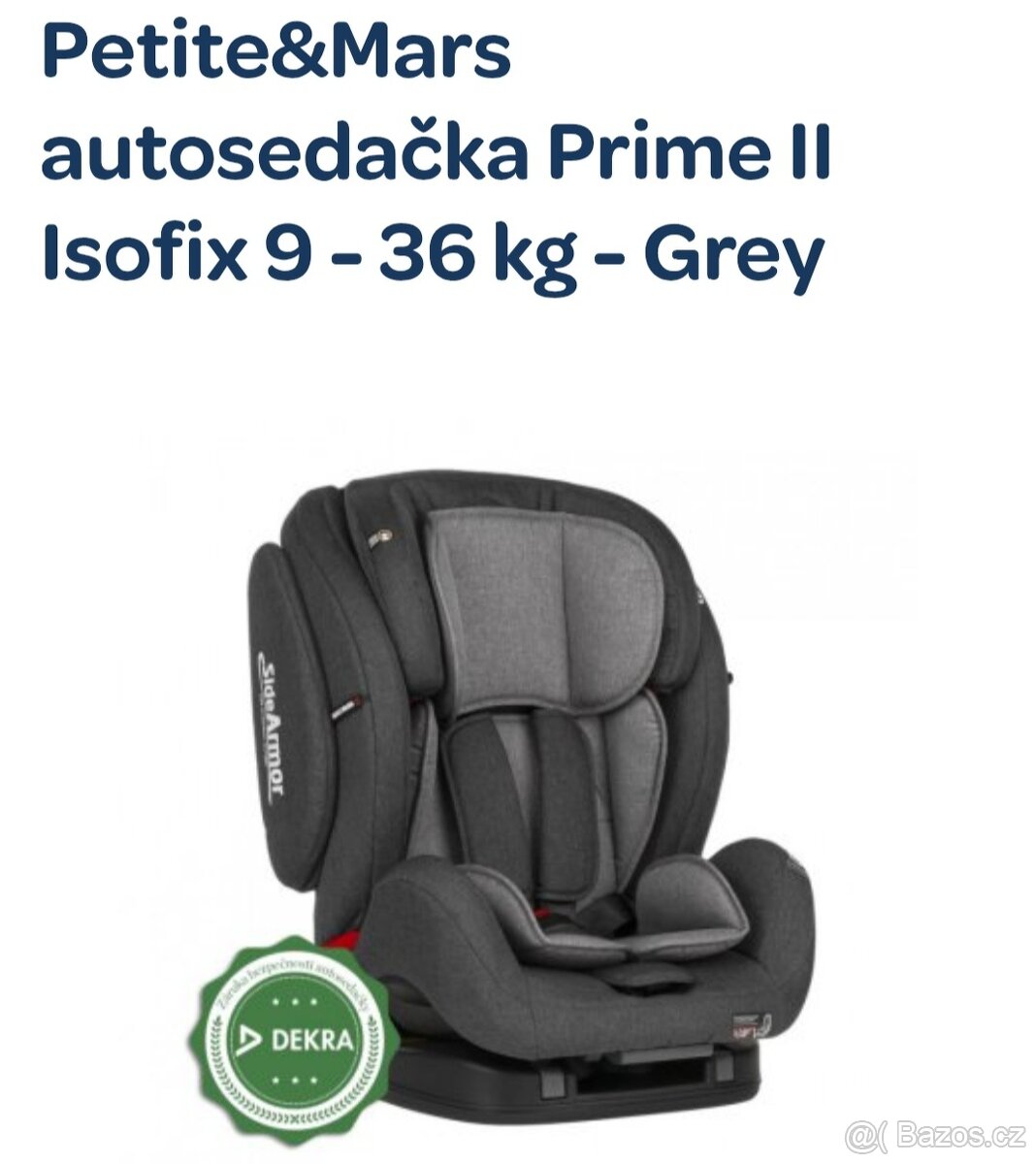 Petite&Mars Prime Il Isofix 9-36 kg-Grey