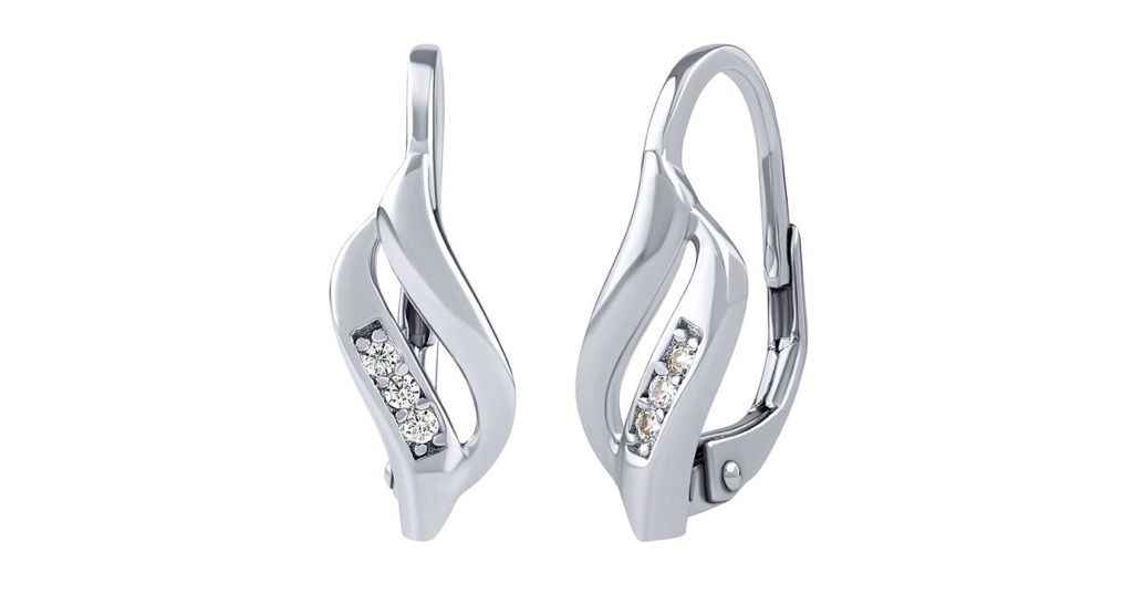 Nádherné naušnice stříbro s kameny Swarovski Zirkonia nové