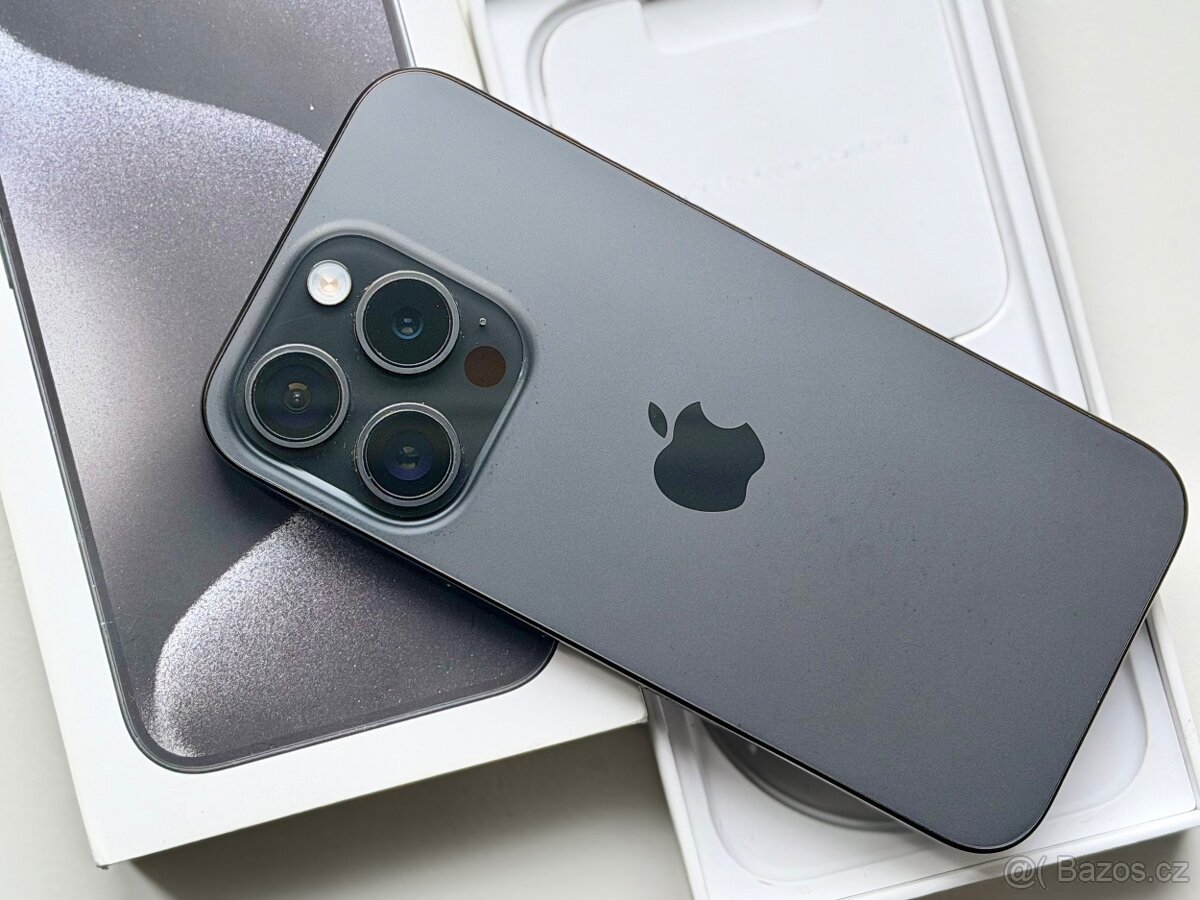 iPhone 15 Pro Max Black Titanium BATERIE 100% TOP