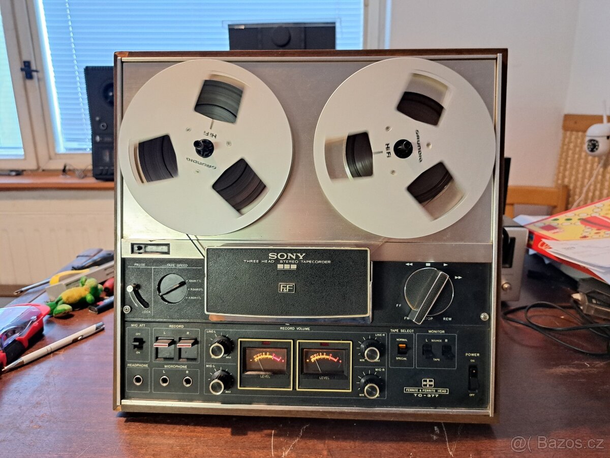Kotoučový magnetofon SONY TC-377 - ČÍST POPIS
