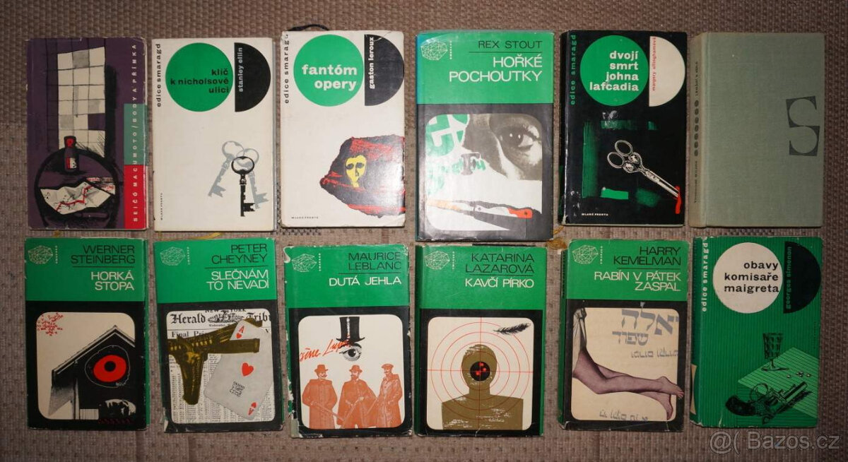 12 ks Detektivky - Edice Smaragd (Mladá Fronta) - sada č.