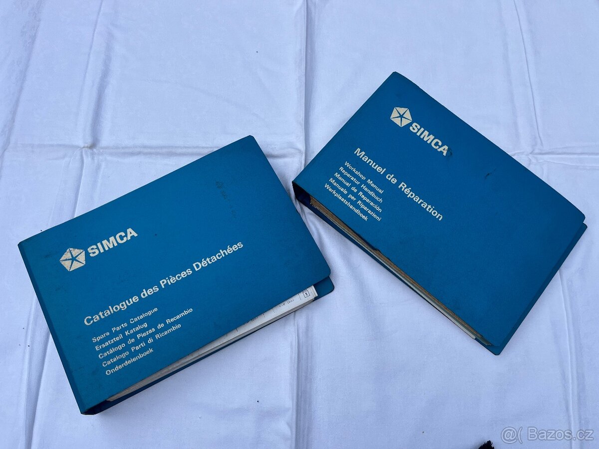 Simca 1200S Coupe katalog dílů a kniha oprav