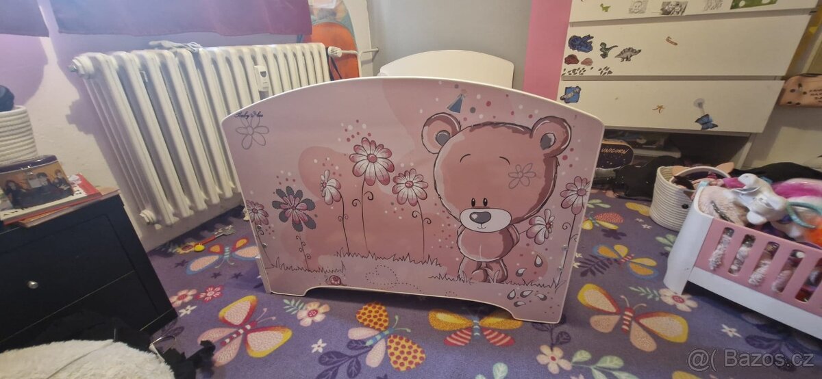 Dětská postel RŮŽOVÝ MEDVÍDEK