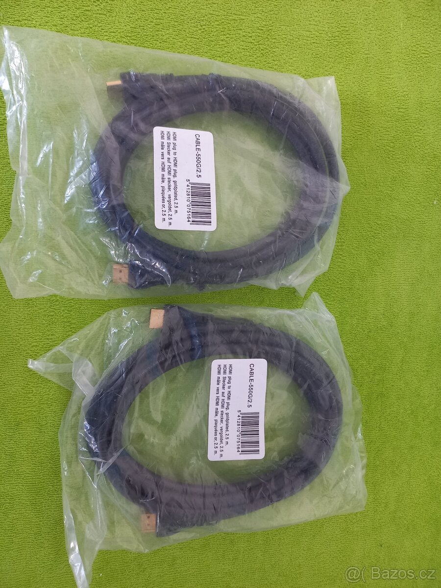 HDMI kabely 2,5 m - nové
