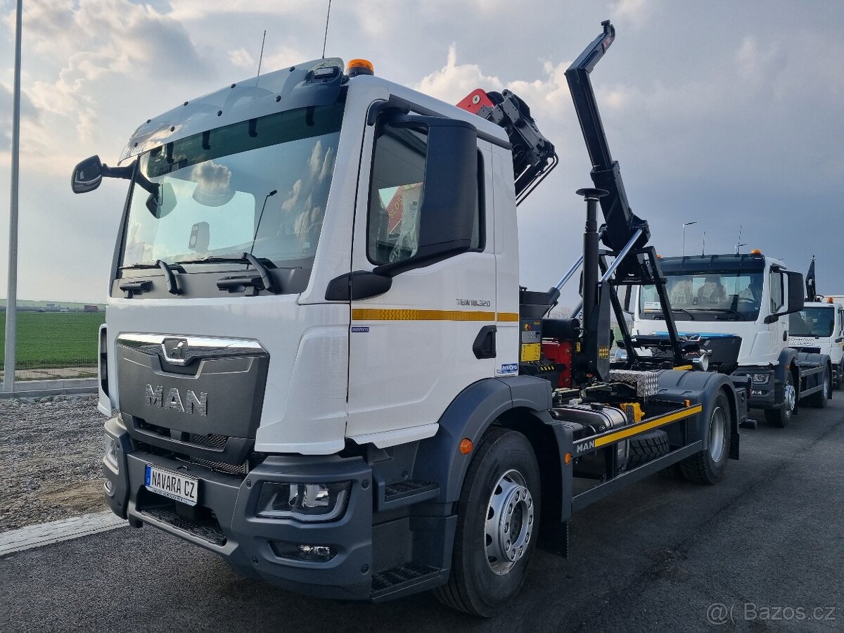 MAN TGM 18.290 RUKA PALFINGER 14.501 + KONTEJNER