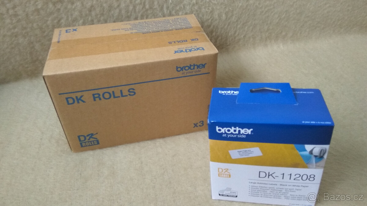 Nové samolepící štítky typ DK-11208 do tiskáren Brother