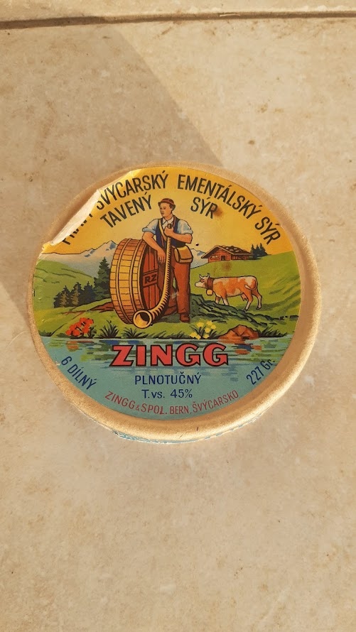 RETRO krabička od sýru Svycarsko 1953