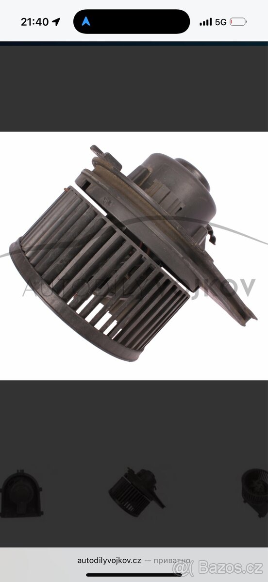 Ventilátor topení Škoda Oktavia Fabia1 2
