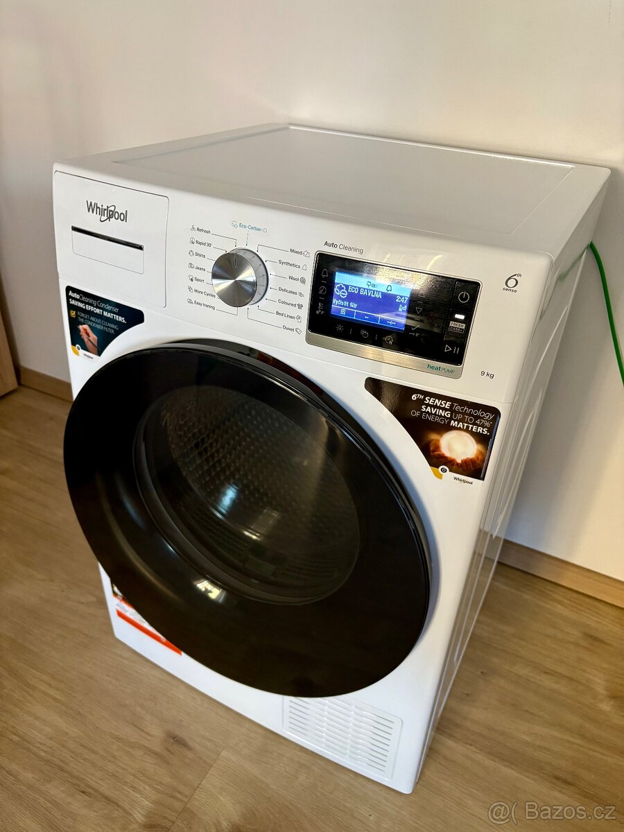 Sušička prádla Whirlpool 9kg, záruka na motor