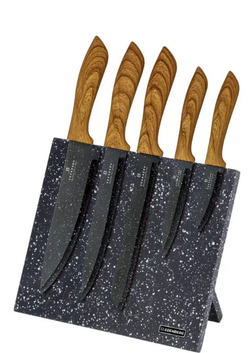 SADA KUCHYŇSKÝCH NOŽŮ EDENBERG 6 ks + MAGNETICKÝ STOJAN