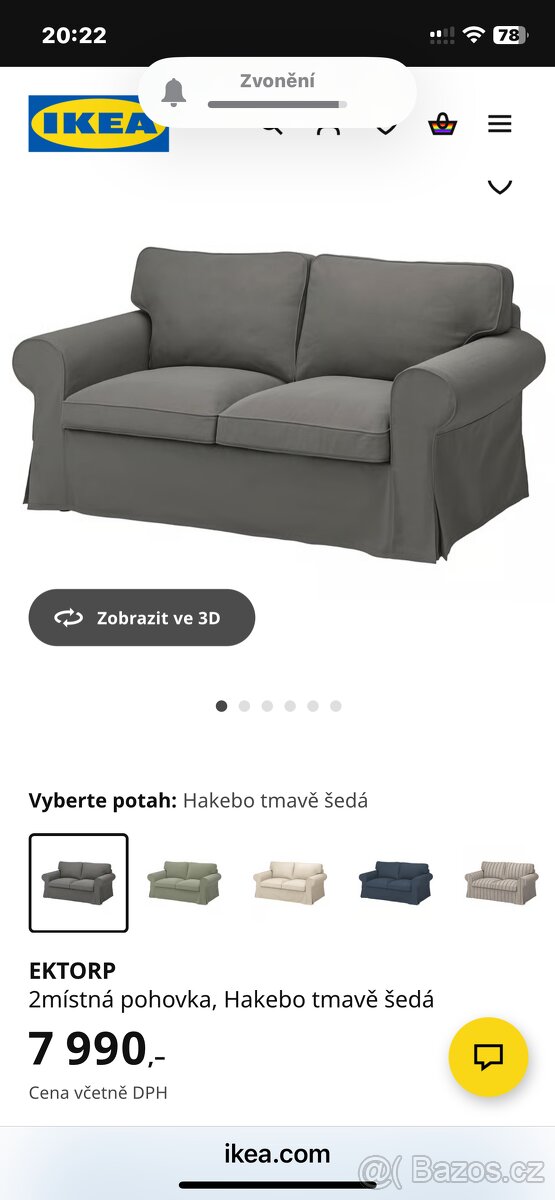 Gauč Ektorp Ikea