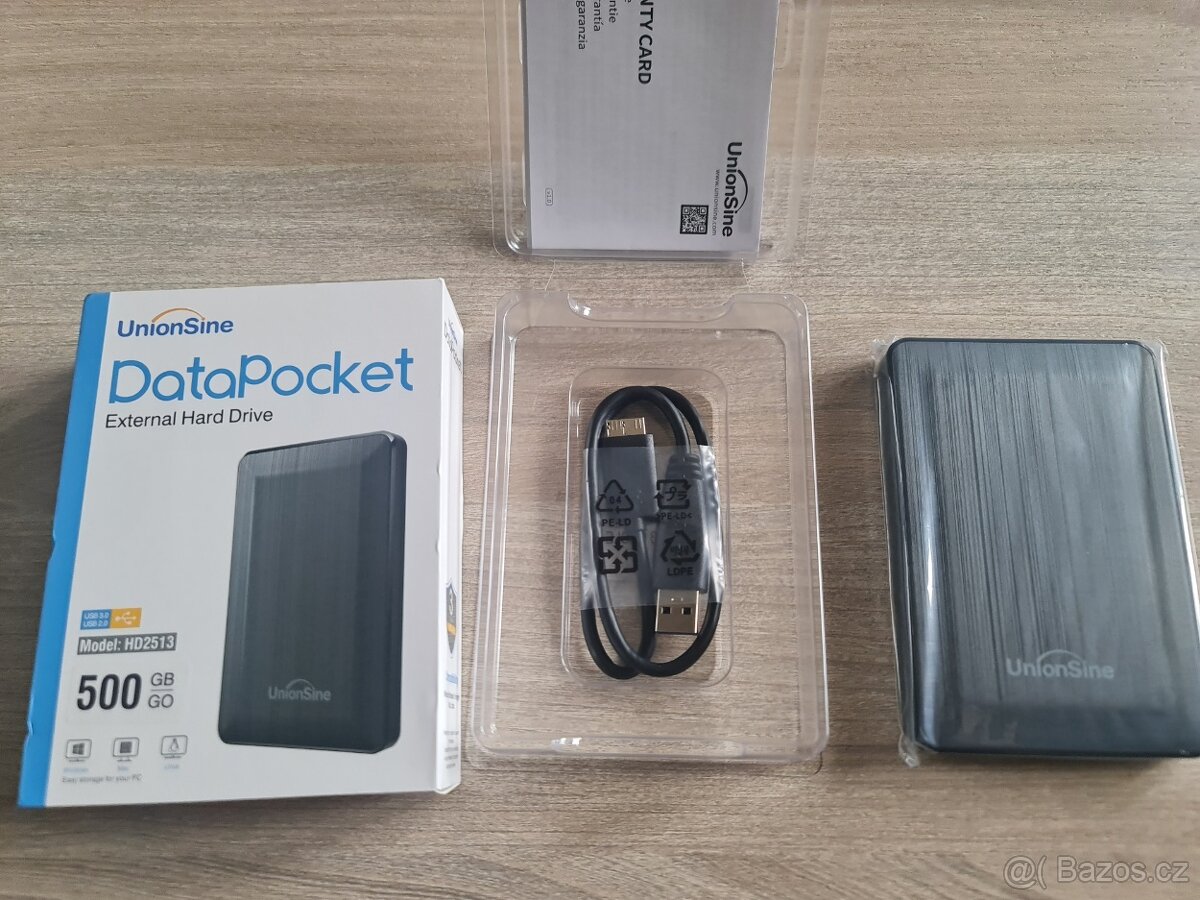 500Gb 2.5 externi disk USB 3 cerny nový