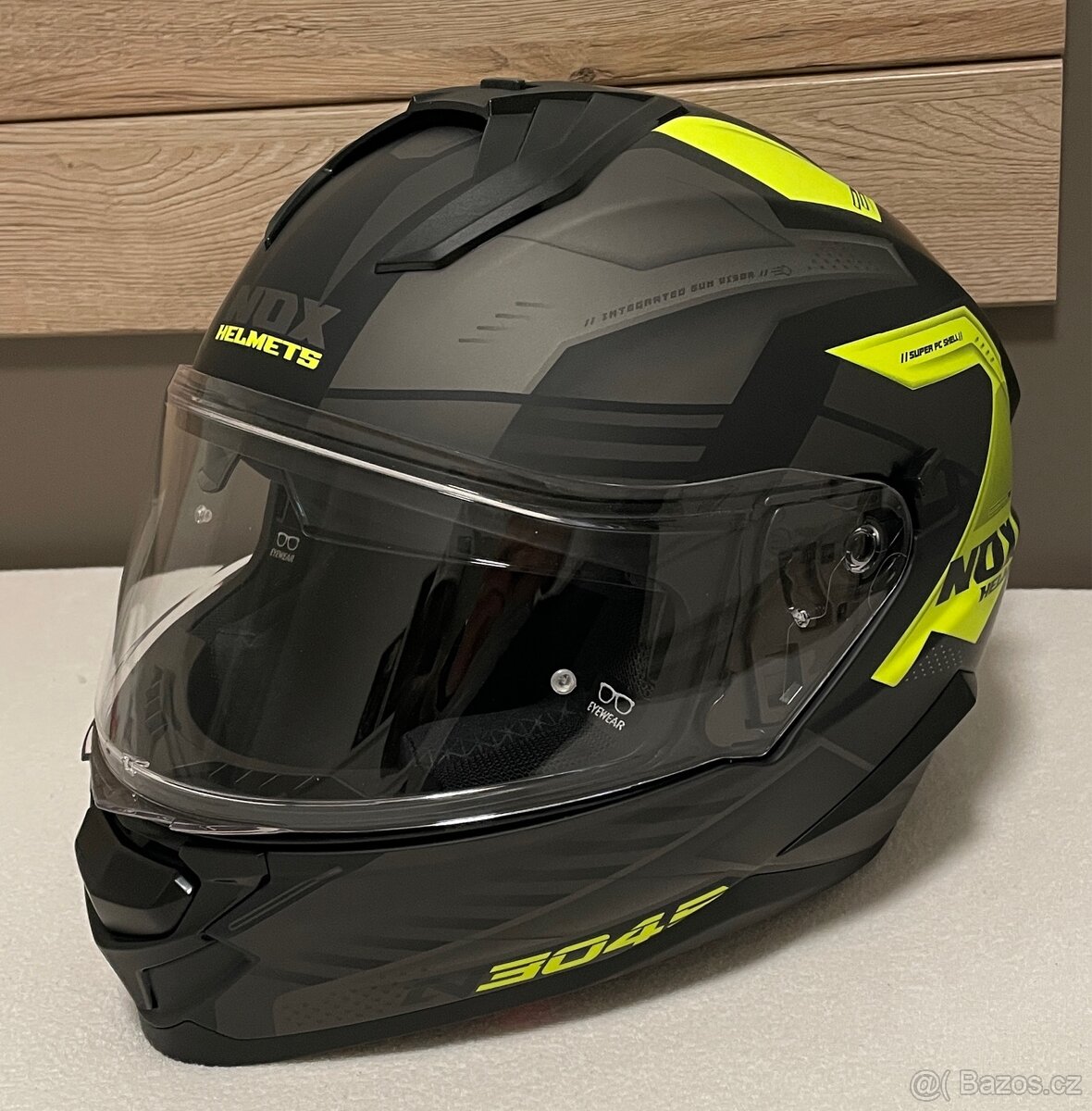 Přilba NOX N304S Carver - Černá matná (žlutá)