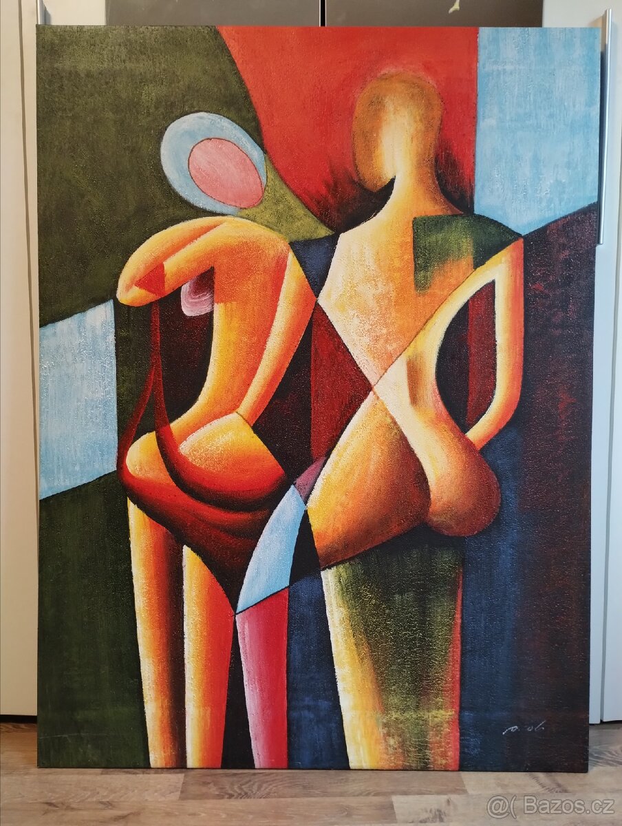 Velký obraz "spící zamilovaný pár"