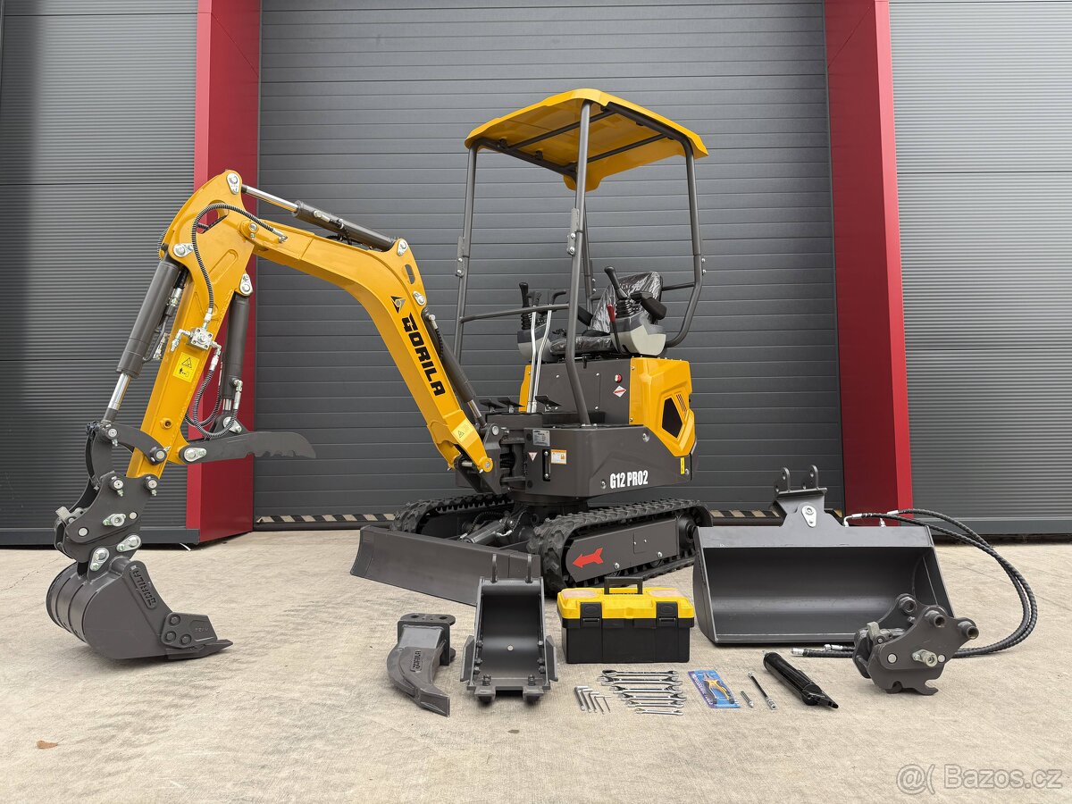 Minibagr G12SE l PRO 2026, Joysticky, Mega AKCE KUBOTA