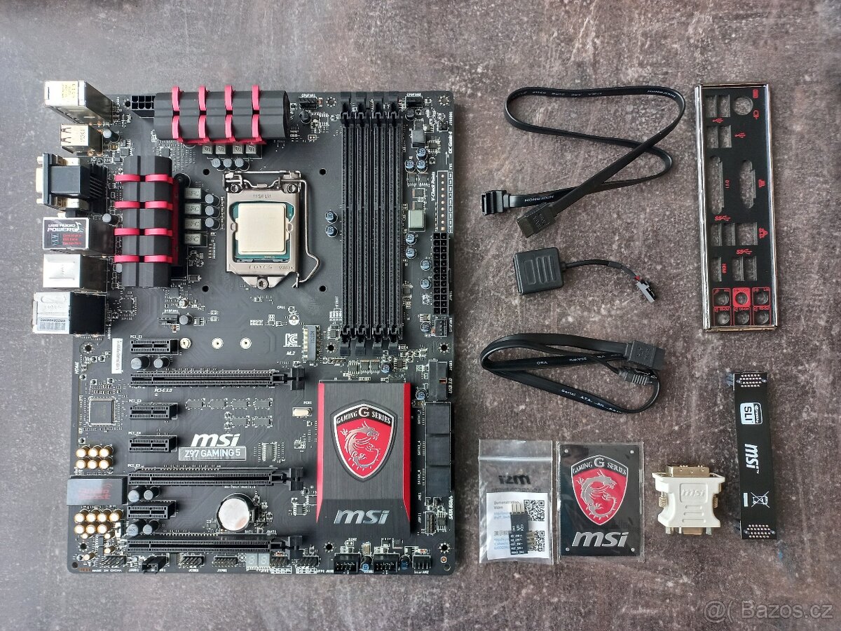 MSI Z97 Gaming 5, Intel Core i5 4690k, Kingston 24 GB